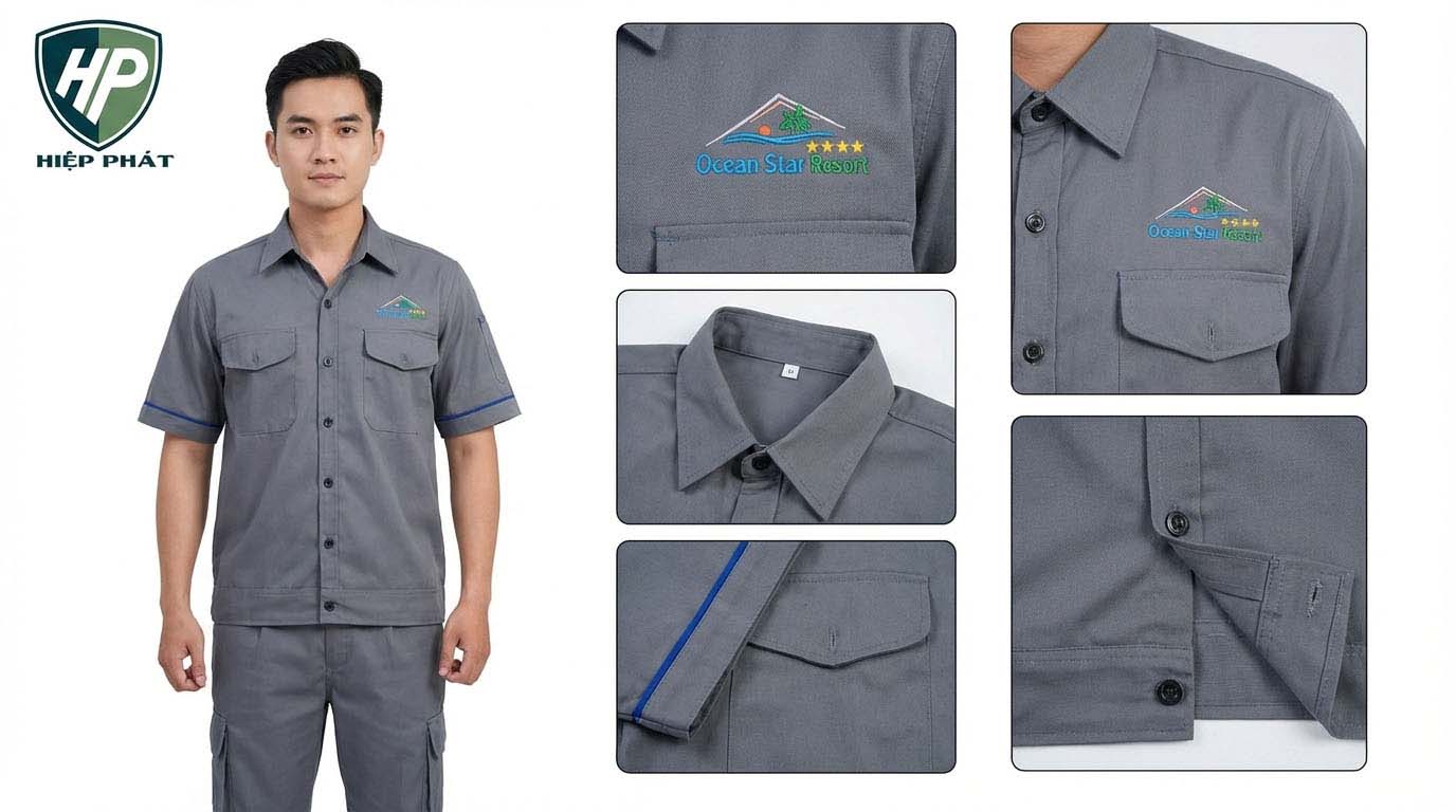 quy trình may đồng phục